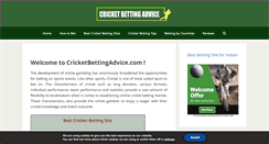Desktop Screenshot of cricketbettingadvice.com