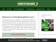 Tablet Screenshot of cricketbettingadvice.com